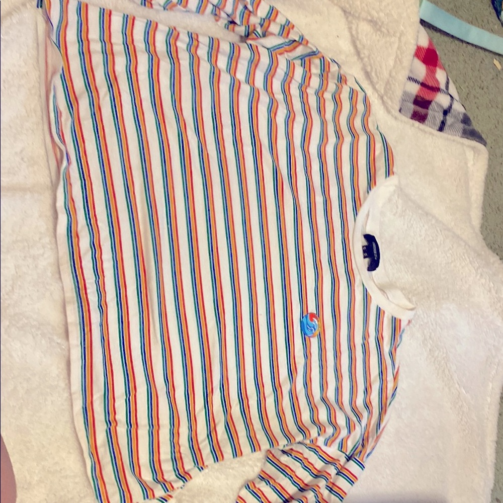 Forever 21 Red and White Long Sleeve Tee